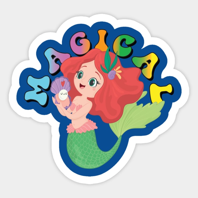 Magical Mermaid Sticker by Dallen Fox